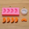 3D Orange Pulp Silicone Rubber Flexible Food Safe Mould Clay Resin Ceramics Candy Fondant Candy Chocolate Soap Mould