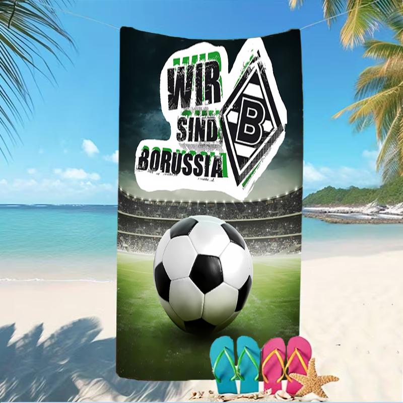 Beach Towel with Borussia Monchengladbach logo Pattern - soft,absorbent,machine washable Lightweight&Modern,swimming,Travel Essentials