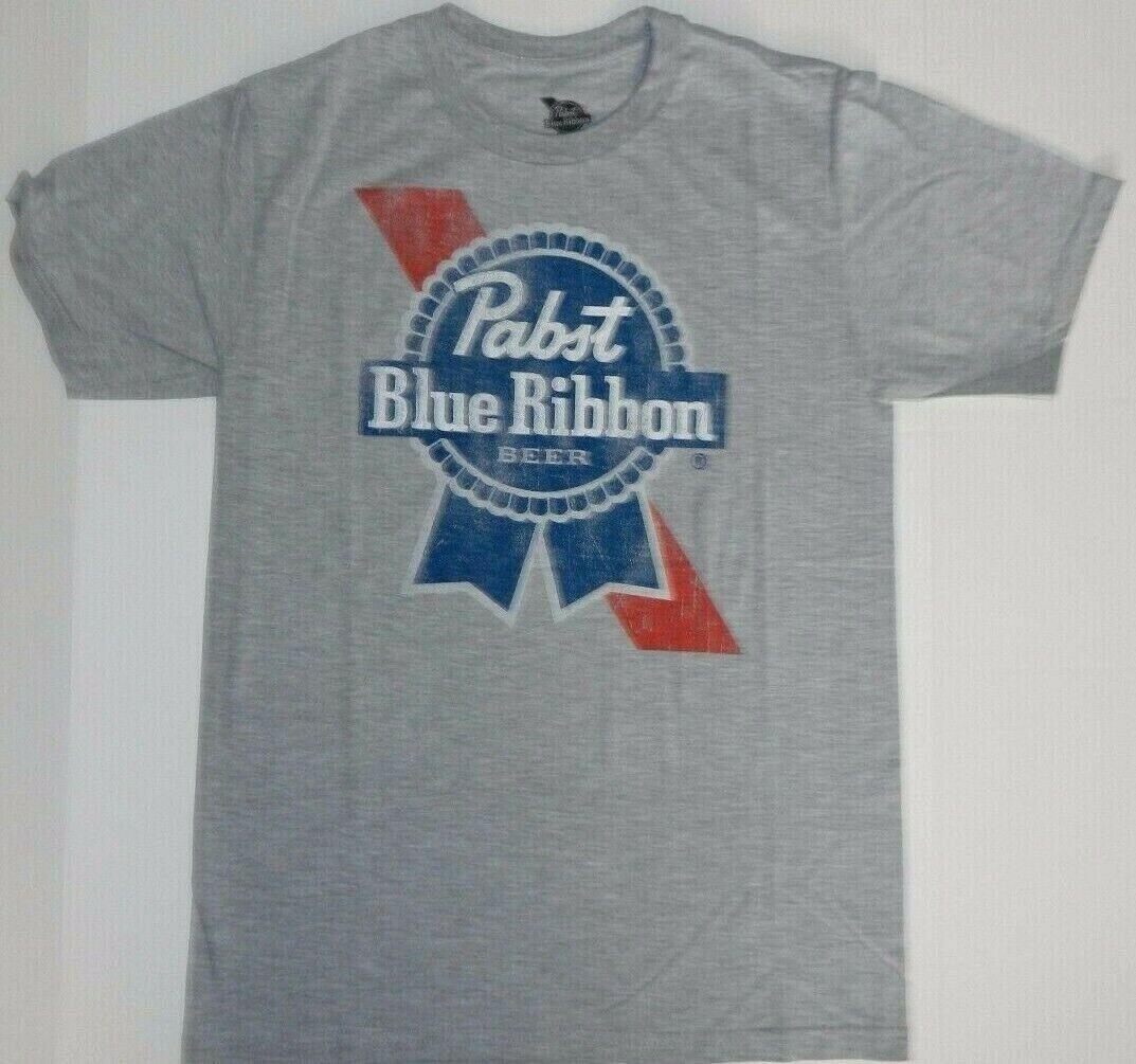 26 Винтажная мужская серая футболка Pabst Blue Ribbon Новая унисекс футболка XXXL