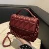 Mini Casual Quilted Crossbody Bag with Magnetic Closure and Adjustable Strap Small Handbag Tote Shoulder Bag for Women Daily Use