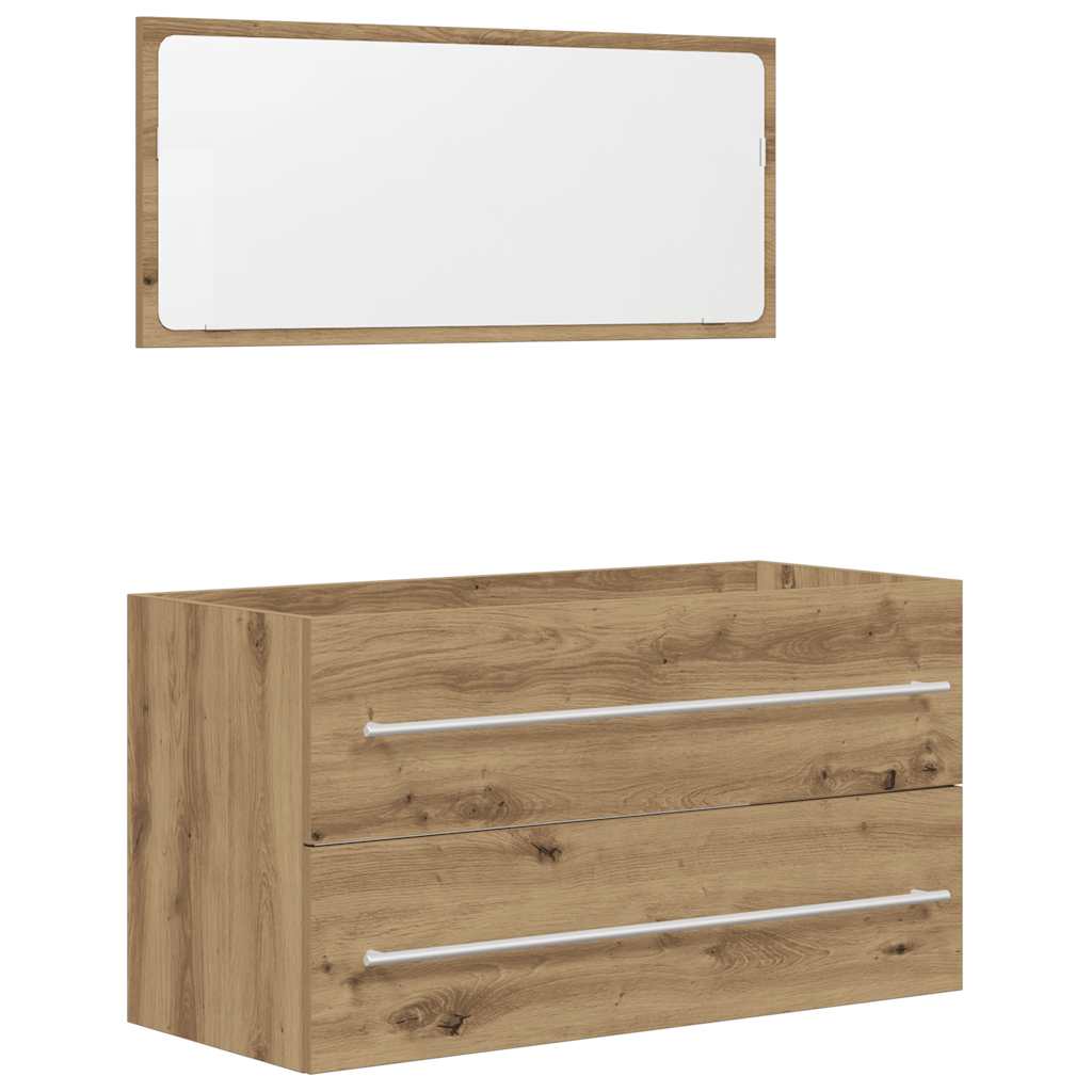 Vidaxl Set di Mobili da Bagno a 2 Pezzi, Rovere Artisan