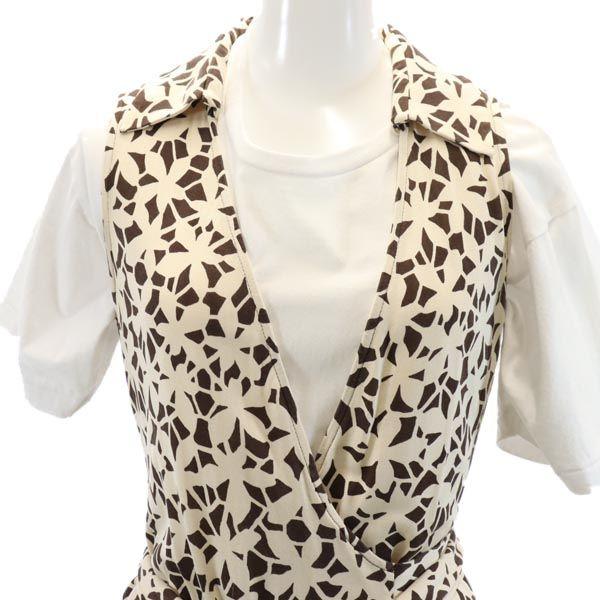 DIANE VON FURSTENBERG silk Overall handle No sleeve Kashcourt one piece 4 Women Used