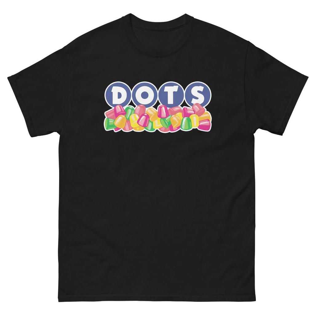 Punkte Süßigkeiten Grafik Schwarzes T-Shirt Unisex klassisches T-Shirt