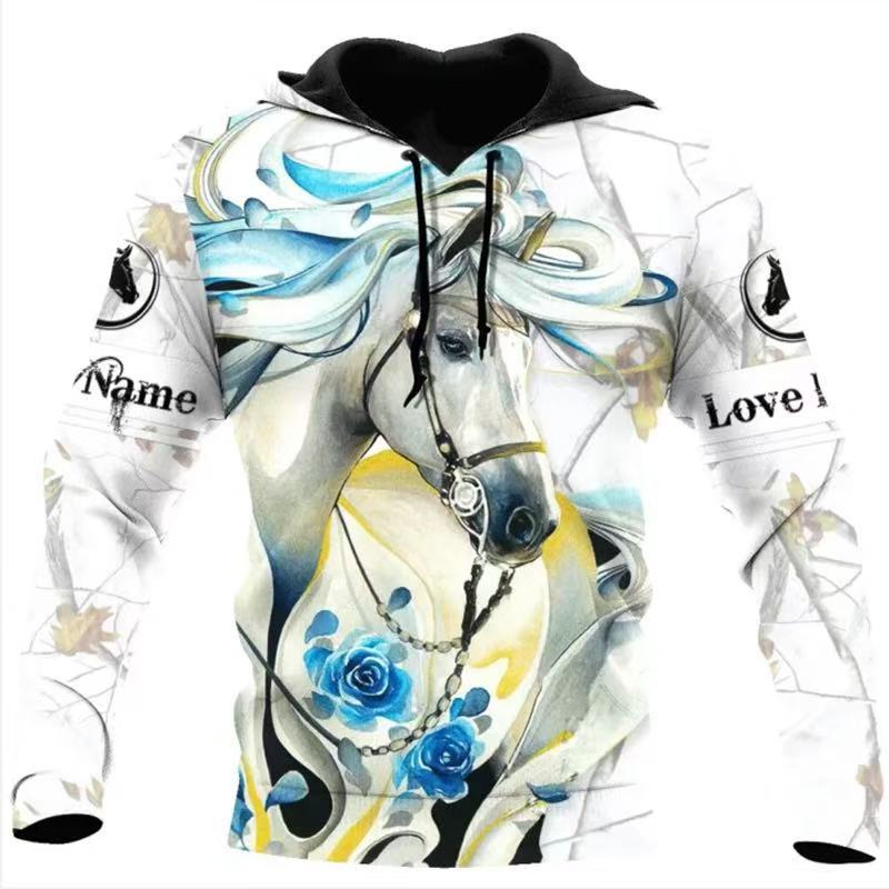 Winter New Sweater European and American Style Lion Animal 3D Three-dimensional Printing Pattern Large Size Loose Sweater