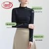 LangSha Women's Slim-Fit Semi-High Neck Long Sleeve Base Layer Top