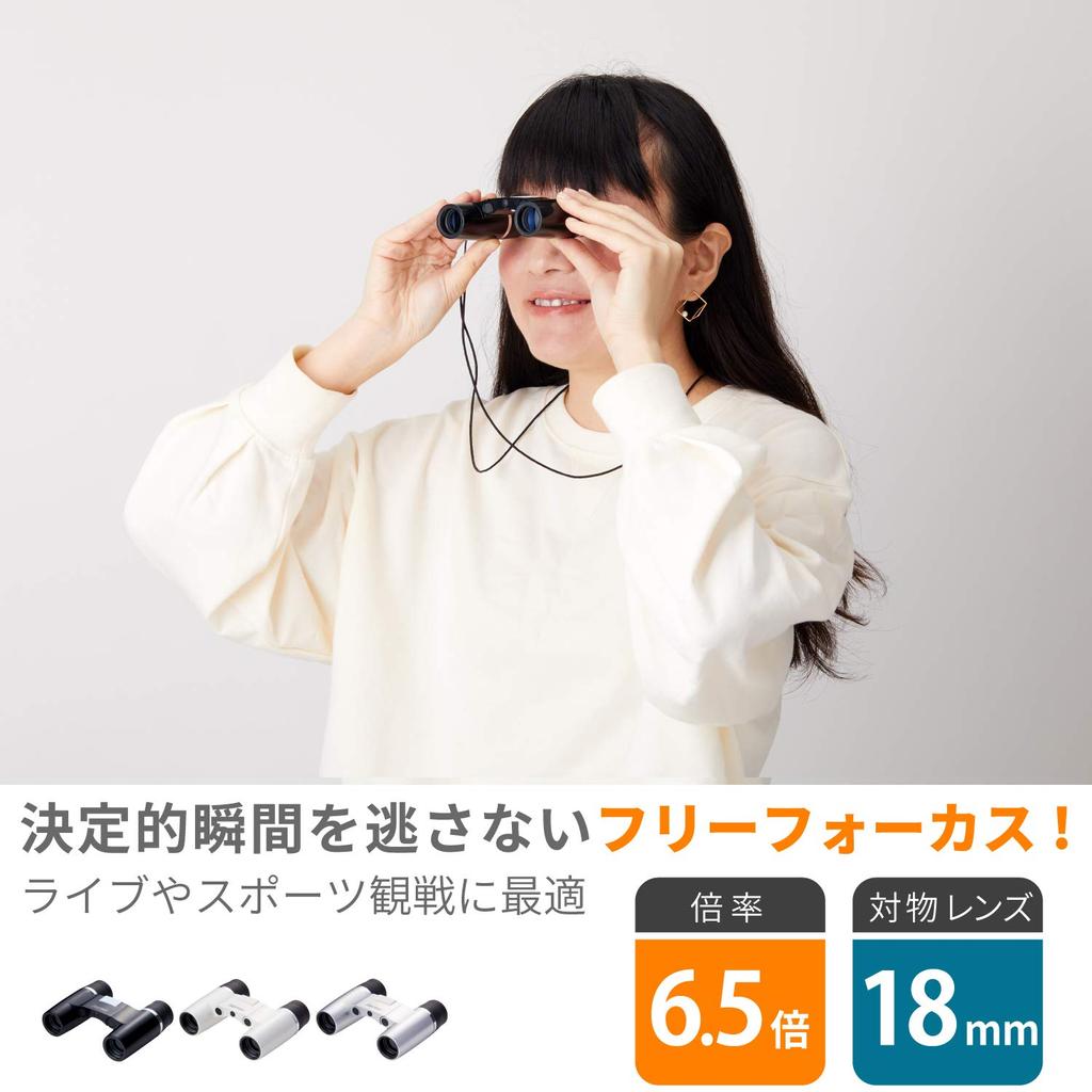 Raymay Fujii Free RXB378B Binoculars, Focus, 6.5x18, Black,