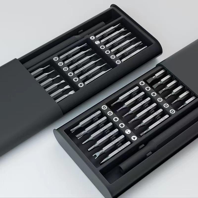 24-in-1 Precision Screwdriver Set with S2 Bits & Plastic Case for Multifunctional Mobile Phone Repair