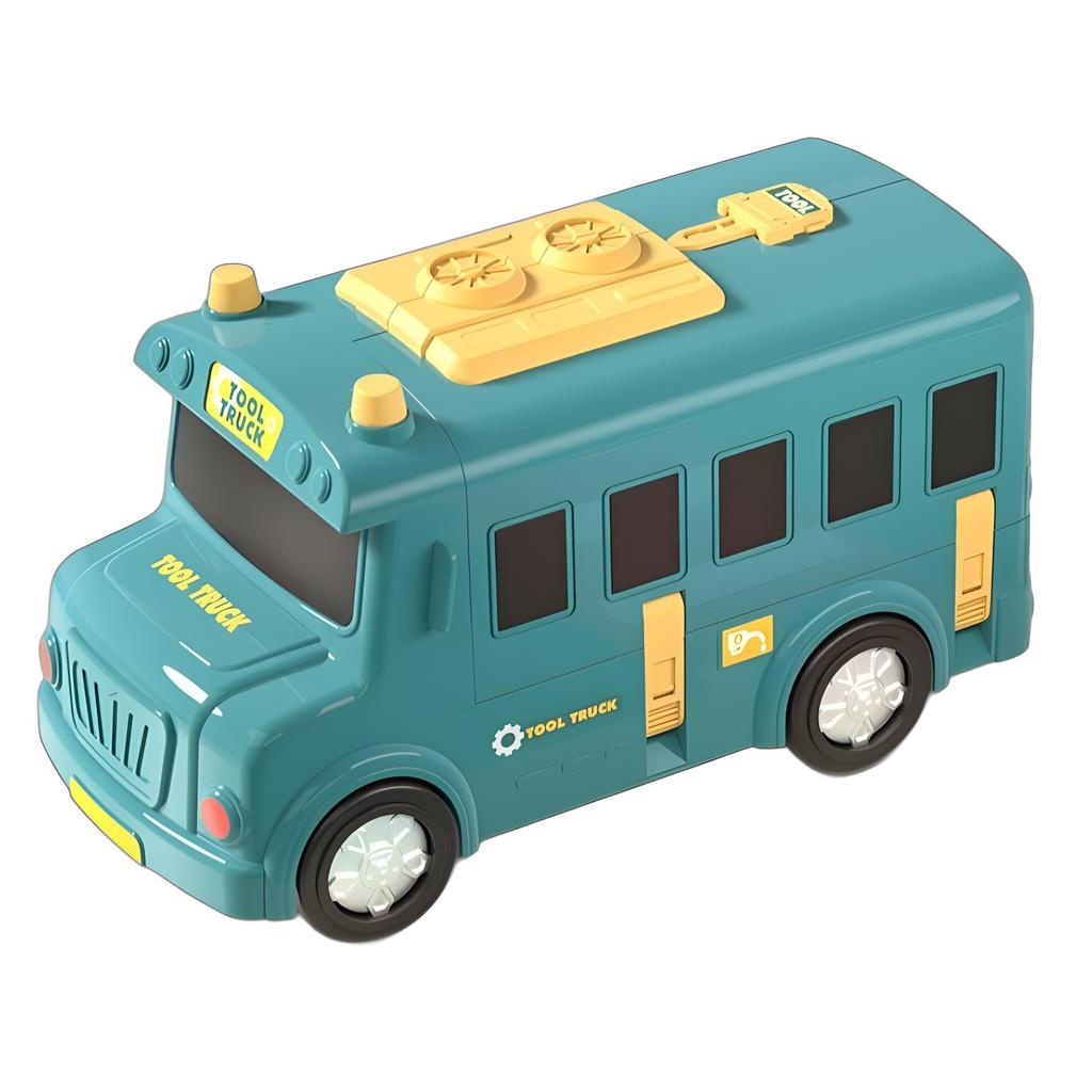 Children's Steering Wheel Toy Deformation School Bus Simulation Driving Puzzle Boy Six One Gift