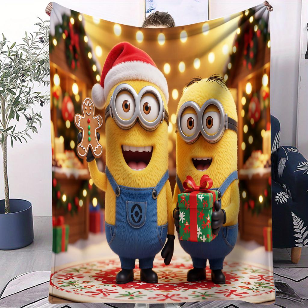 Fan Favorite Minions Cute Cartoon Blanket Super Soft Lightweight Small Cover Blanket For Travel Camping Bedding Sofa Picnic Gift
