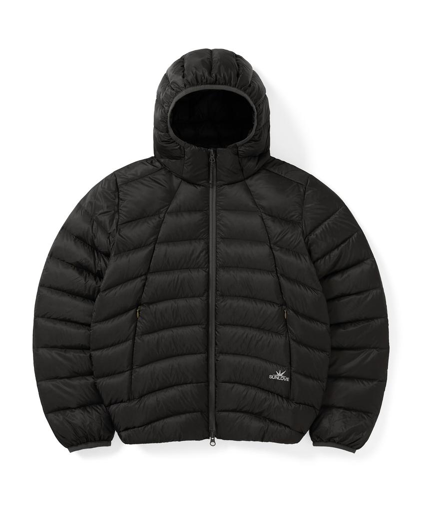 Sunlovetour Hooded Fly Light Down Jacket Charcoal