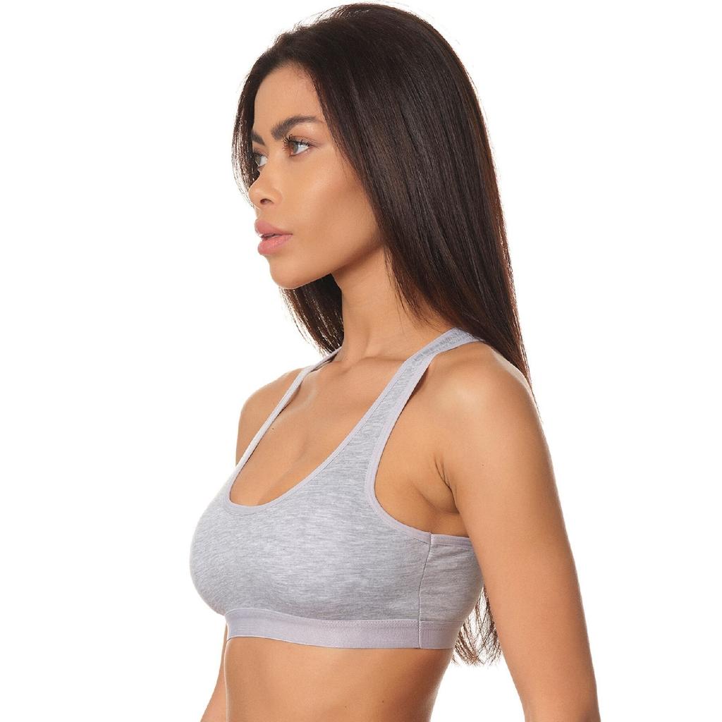 Sport-Bustier mit gekämmter Watte und dickem Riemen