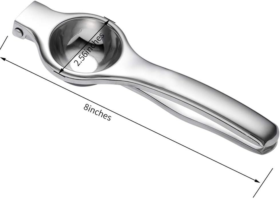 

Stainless Steel Citrus Press - Manual Lemon Squeezer for Lemons, Limes & Oranges, Heavy Duty Handheld Juicer for Maximum Yield срібний