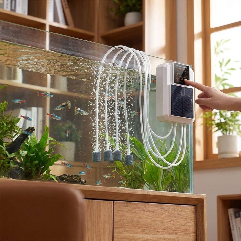 Large Air Volume Solar Oxygen Pump Water Proof Fishing Oxygen Pump Live Fish Aerator