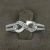 Elegant Silver Alloy Infinity Ring With Sparkling For Trendy Fashion Lovers