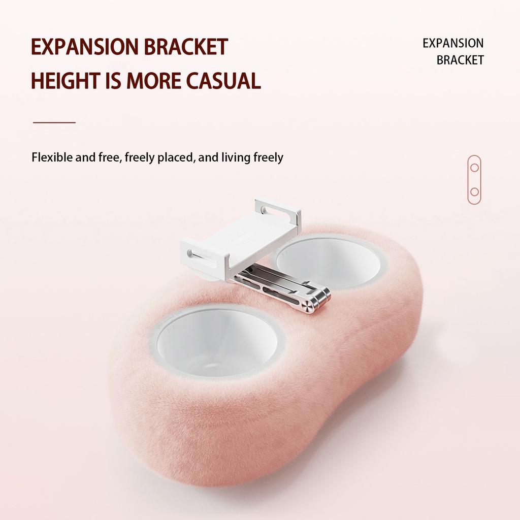 Lap Tablet Pillow Stand,Adjustable Aluminum Arm Holder With Snack Bowls,360° Rotating Clip For 4.7-13 Kindle,Phone,Tablet