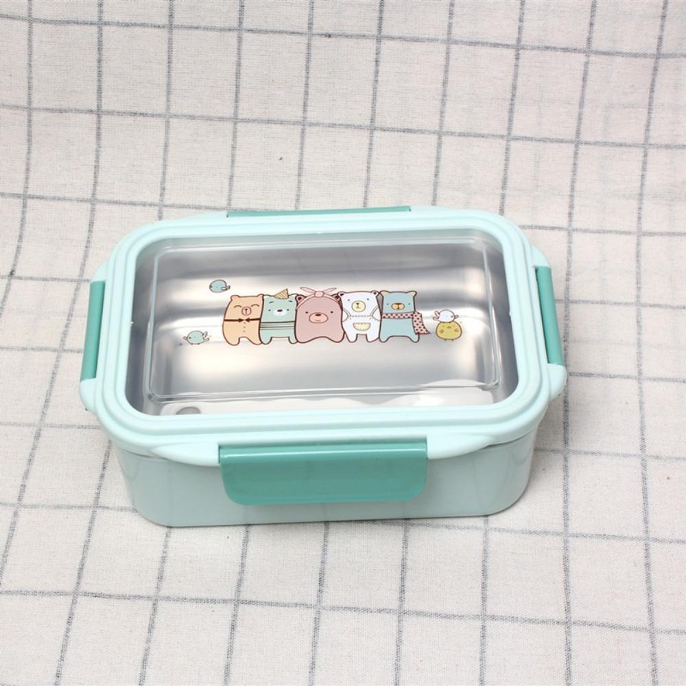 2L Food Thermal Bento Box Double Layer Insulated Food Container Cartoon Lunch Box  Outdoor Picnic