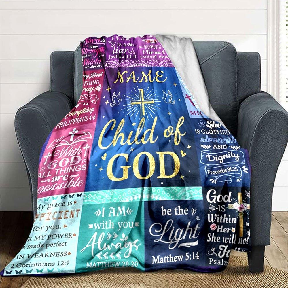 Religious Quotes Home Customize Your Name Blankets Soft Comfortable Lightweight Versatile Blanket For All Seasons Perfect For Picnics Sofa Office Bed
