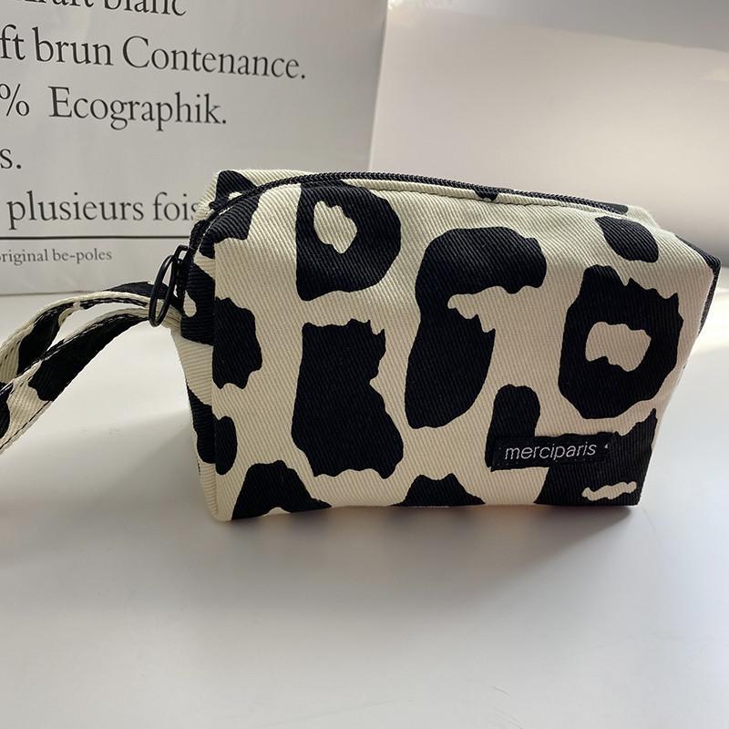 Leopard Grid Chess Print Pencil Case Large Capacity Stationery Bag Storage