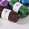 1mm Metallic Yarn Knitting Crochet 100M Hand-woven Wire Multicolor DIY Handmade Glitter Gold Sliver Cord Thread