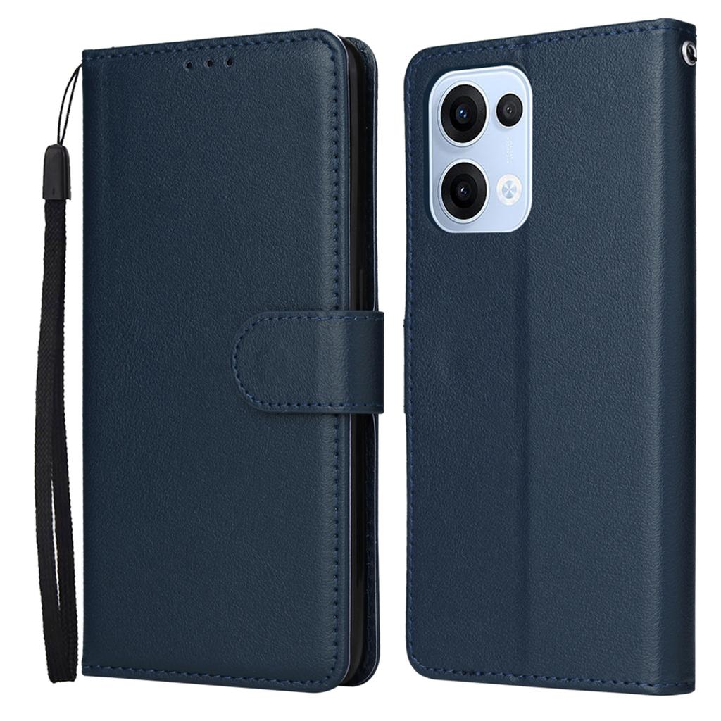 For Oppo Reno13 5G (Global) Case Wallet Stand View PU Leather Phone Cover with Wrist Strap