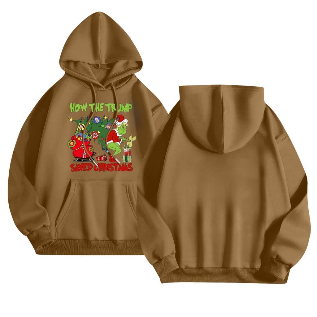 Women's Fashionable Casual Long-Sleeved Hooded Printed Sweatshirt