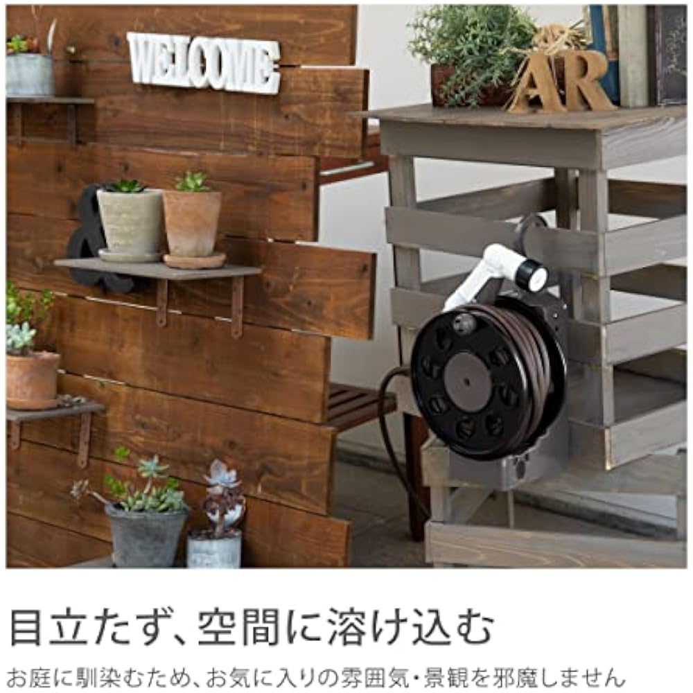 Takagi (Takagi) Horse Hose Reel Aurora Light 15m (BR) Brown Stylish Lightweight R1415BR