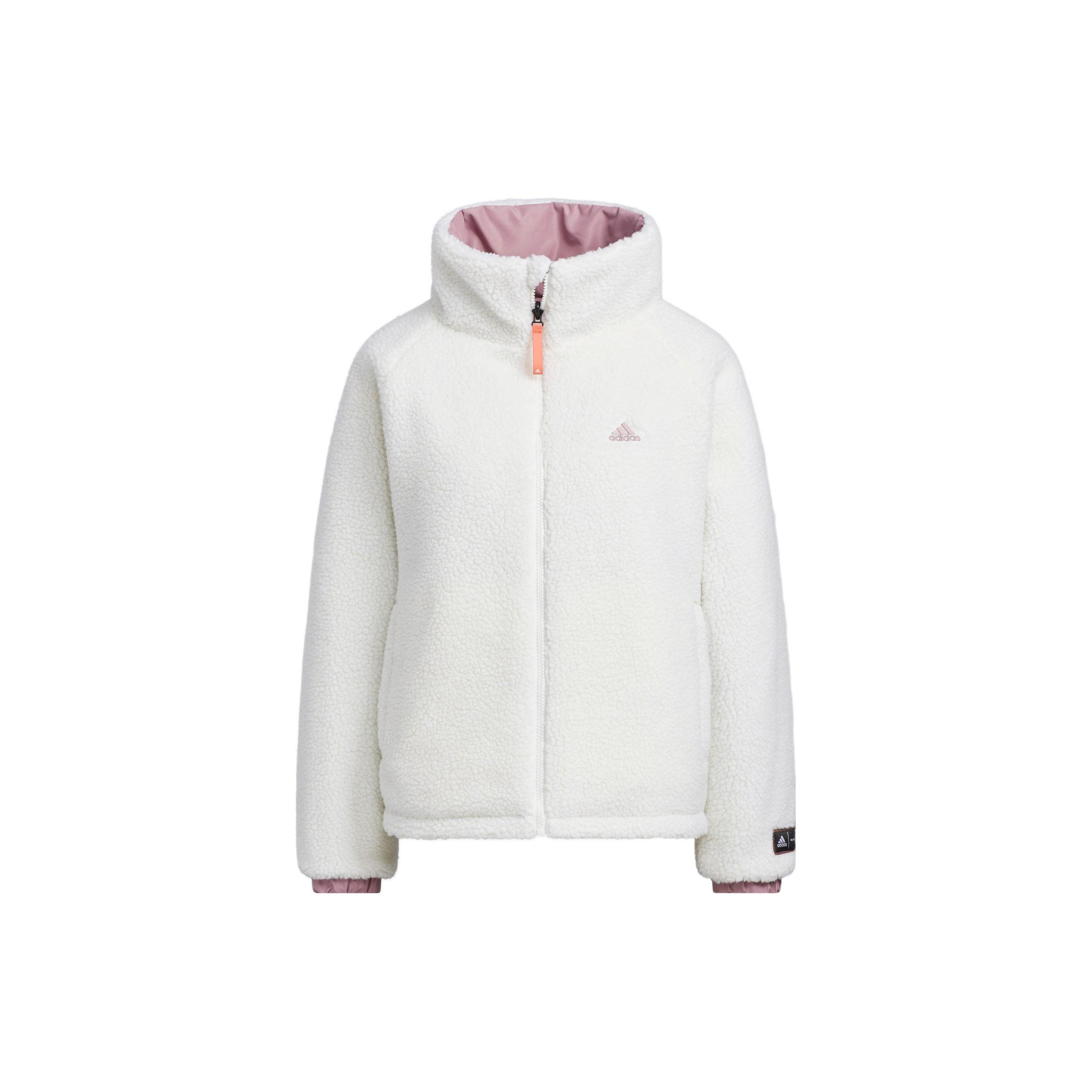 adidas Women s Reversible Sherpa Jacket Off White Female HY7217 XL
