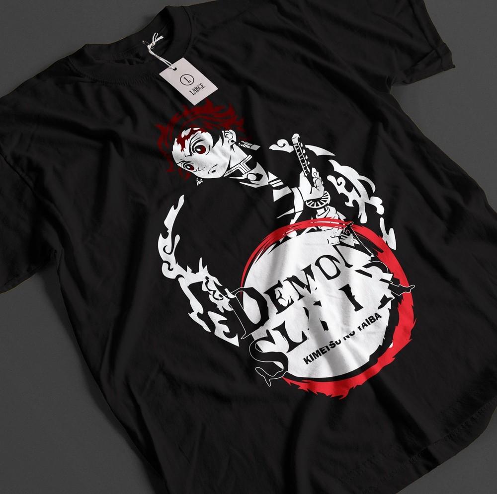 

Demon Slayer Shirt Tanjiro T-Shirt Zenitsu KNY Nezuko Inosuke Akaza Muzan Tee XL