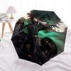 1pc My Hero Academia Izuku Midoriya Theme Outdoor Umbrella - Automatic Opening/Closing, Collapsible 3-Fold Design with Iron Frame - Perfect Gift for F