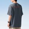 Anta Training Series Letter Round Neck Pullover Short Sleeve Drop Shoulder T-Shirt Men Tops Gray 952427122-2