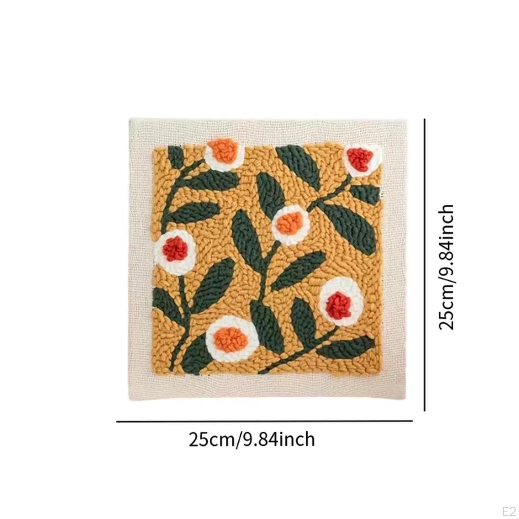 DIY Punch Pin Kits Stickerei Starter Kit handgefertigt 10''x10'' Projekte Materialien Home Decor Floral