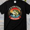 Vintage Bass Fishing T Shirt Retro Sunset Angler Apparel Vintage Washed Fashion Comfortable Casual Unisex Versatile