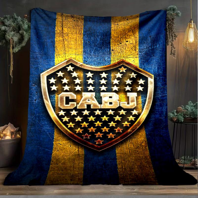 1pz Coperta Morbida in Flanella Stampata Boca Football Club per Camera da Letto Adulto Soggiorno Divano Campeggio Viaggio Regali per Fan Regali di Natale