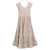 MARIHA Beige Cotton Sleeveless Maxi Dress Dress 36 beigeUsed