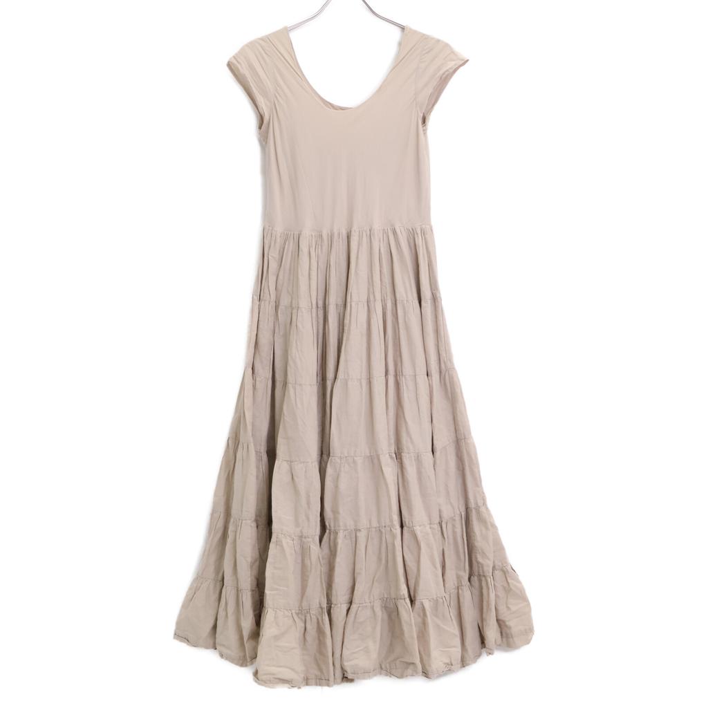 MARIHA Beige Cotton Sleeveless Maxi Dress Dress 36 beigeUsed