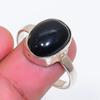 Natural Black Onyx Gemstone 925 Sterling Silver Jewelry Ring Size 9.5 ZS-1588