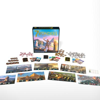 Seven Wonders Brettspiel (Neue Edition) Familien-, Zivilisations- und Strategie-Brettspiel für Erwachsene | 3 bis 7 Spieler