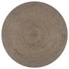 Carpet - vidaXL - Round Jute - 120 Cm - Grey - Handmade