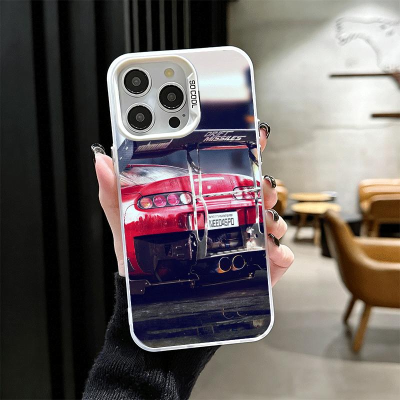 Japan JDM Sports Cars Theme Soft Phone Case for iPhone 15 16 17 Pro Max 17Air 16E 14 Plus 13 12 Mini Shockproof Cover Back Shell
