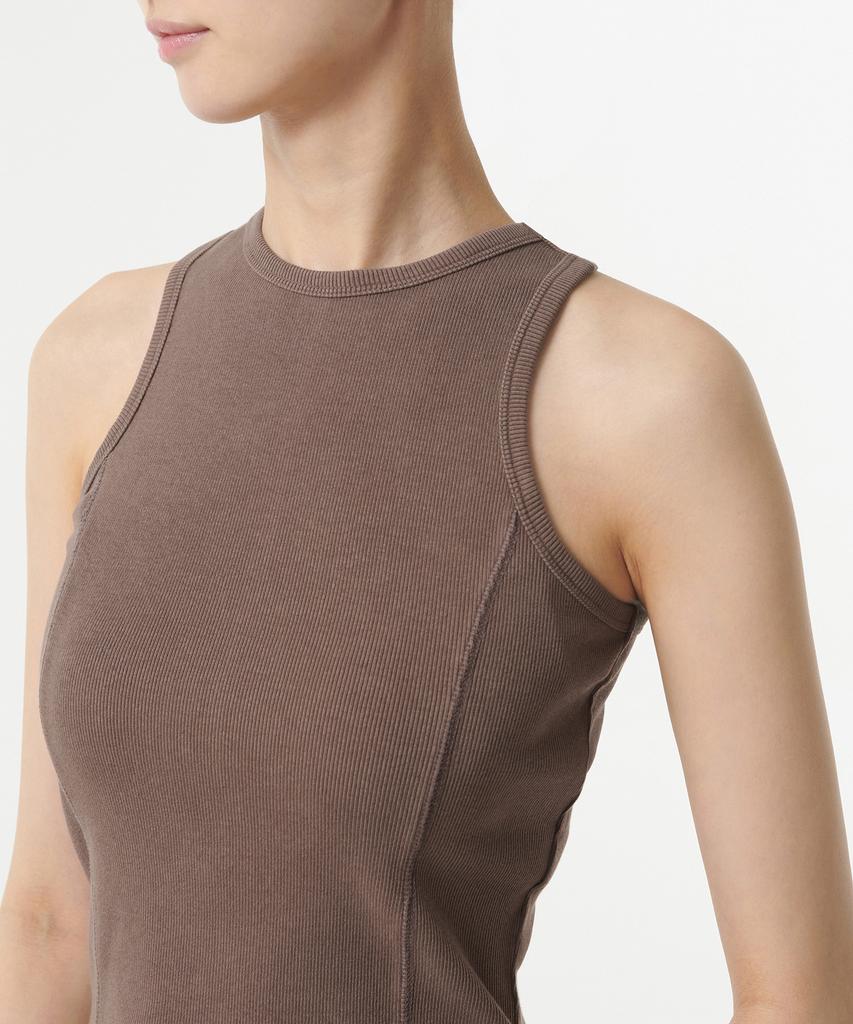 MUSINSA STANDARD WOMAN Women'S Ribbed Pigment Racer Back Tank Top [Brown]