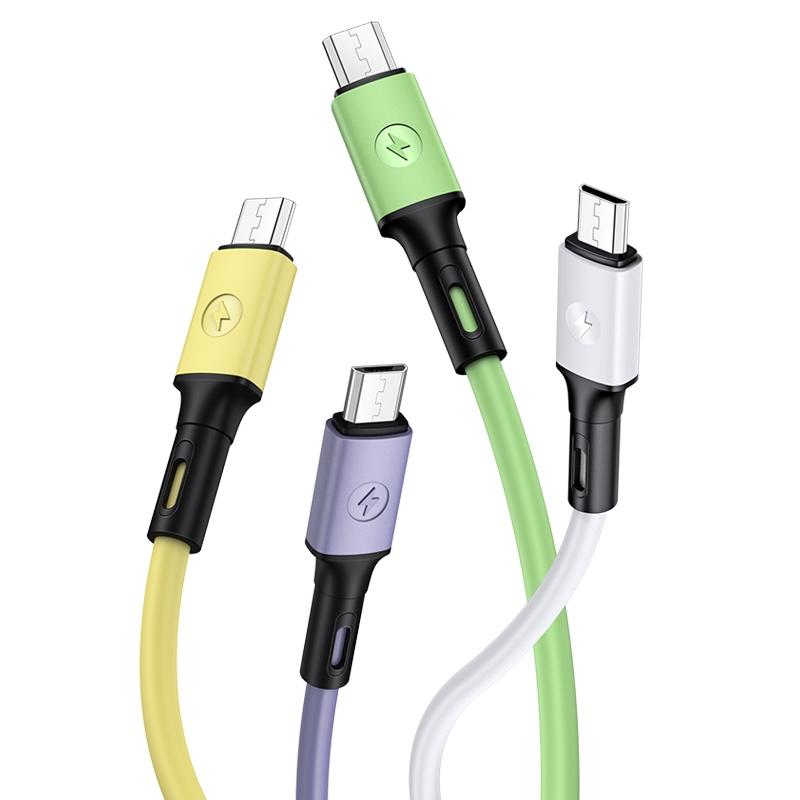 Usams Kabel U52 Microusb 2A Fast Charge1M Zielony/Green Sj435Usb02 (Us-Sj435)