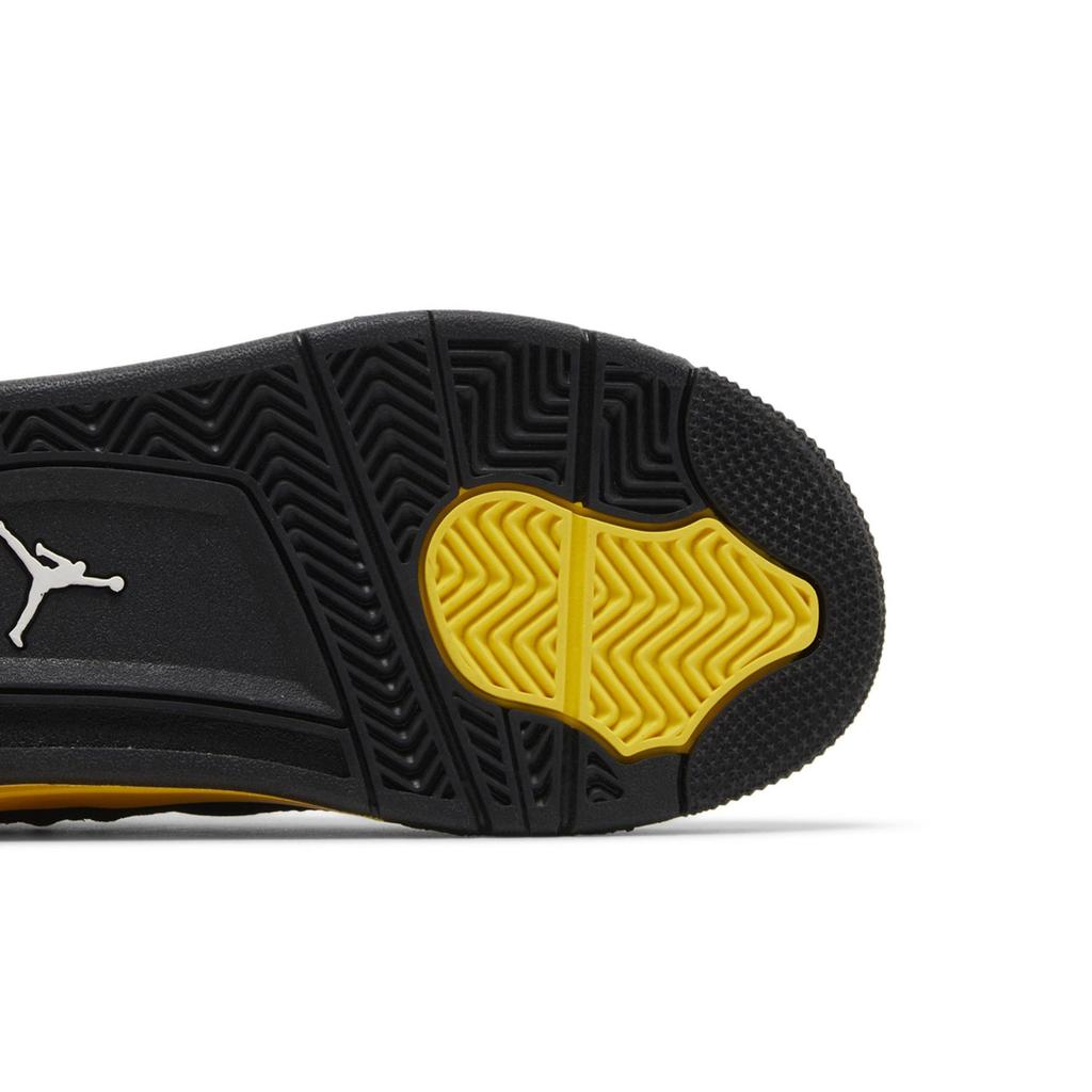 Air Jordan 4 Retro PreSchool 'Thunder' 2023 (Unisex) Black / Tour Yellow Kids' Basketball Shoes BQ7669 017