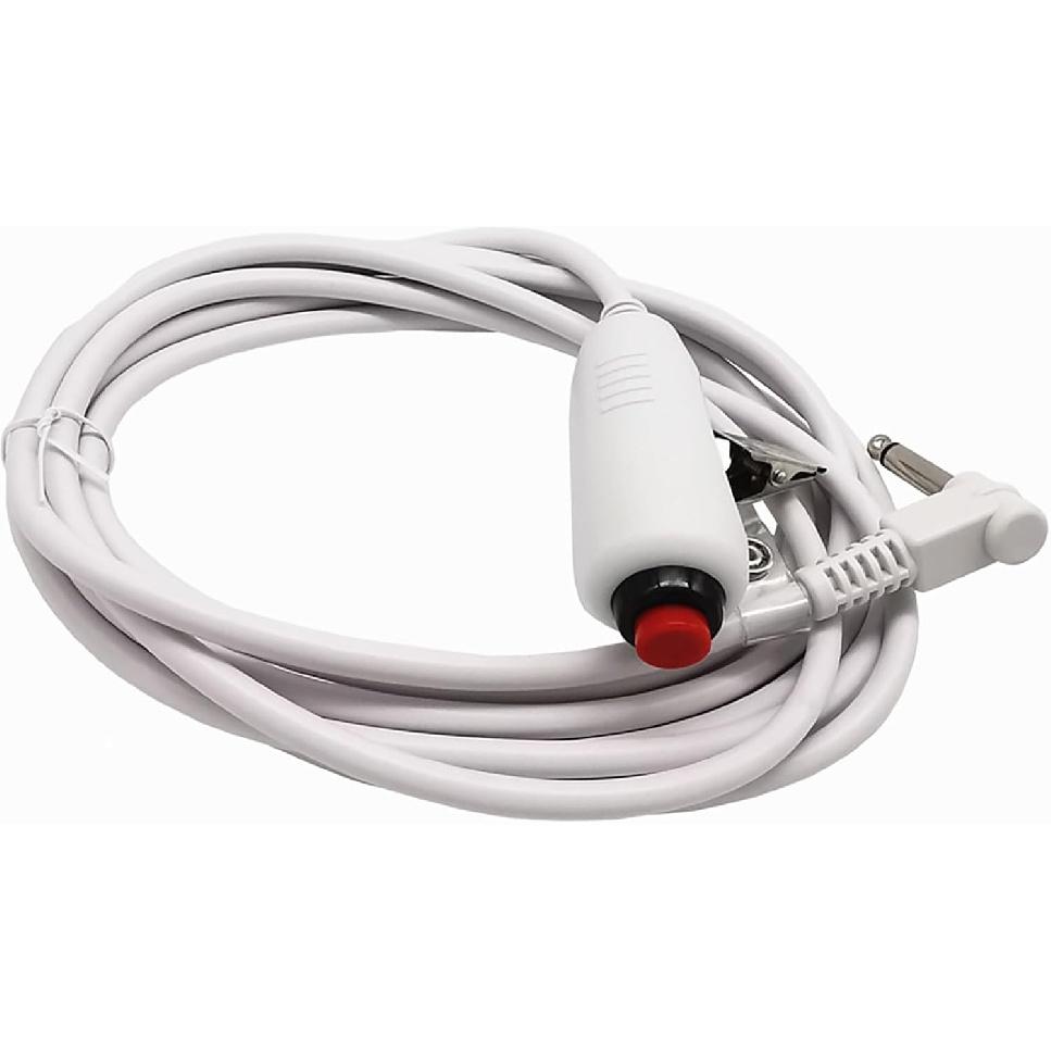 Push Button Cord Cable for Nurse Station Nurse Call Cord 6.35mm 1/4" Phone Plug Cable with Clip for Nurse Station PVC Nurse Cable
