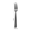 5-Piece Gold-Plated Hammered Stainless Steel Flatware Set - Includes Steak Fork, Knife, Spoon, and Square Handle Utensils.