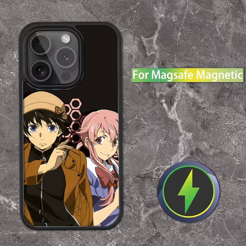 Anime Mirai Nikki Phone Case For iPhone 17,16,15,14,13,12,11,Pro,Max,Plus,Mini,SE Magsafe Magnetic Wireless Charging