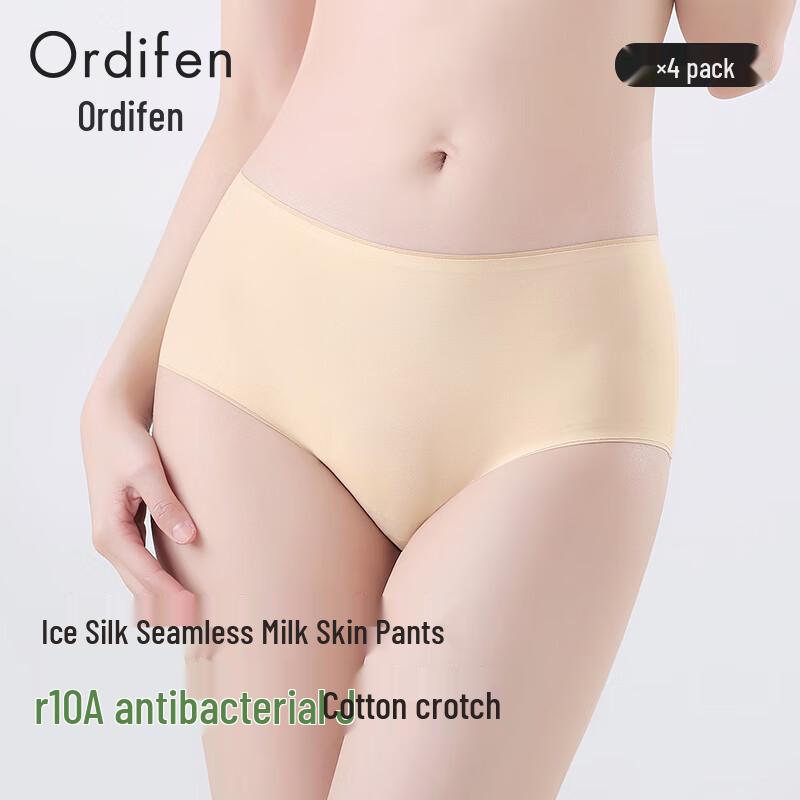 

Audifen Women s Ice Silk Seamless Antibacterial Briefs L