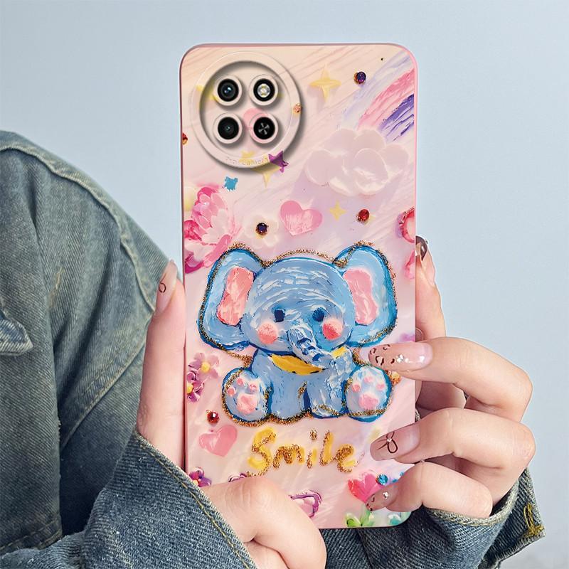 For Itel S23 Phone Case S665L Cover Soft Silicone Cute Panda Flower Boys Girls Painted Shell Cartoon Funda Protect Casing Coque