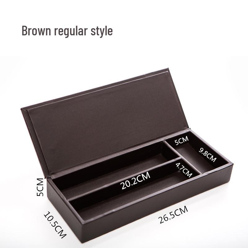Leather Pencil Case and Desktop Organizer with Lid