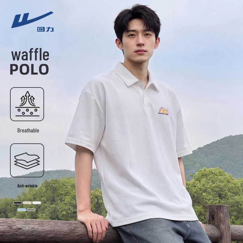 Warrior Men s Short Sleeve Waffle Knit POLO Shirt with Puppy Graphic 4XL