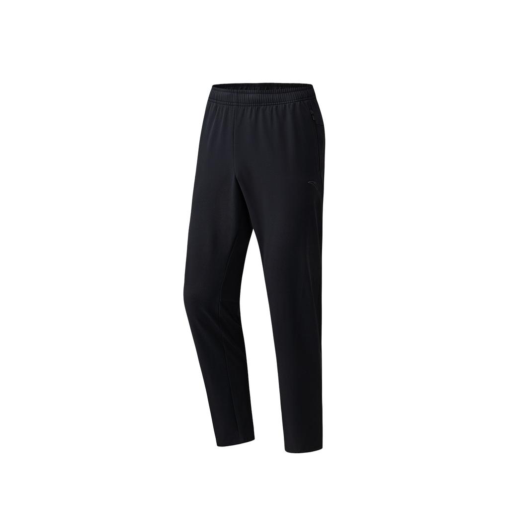 Anta Racing Running Series Woven Sports Long Pants Men bottoms Basic-Black 152615501-1